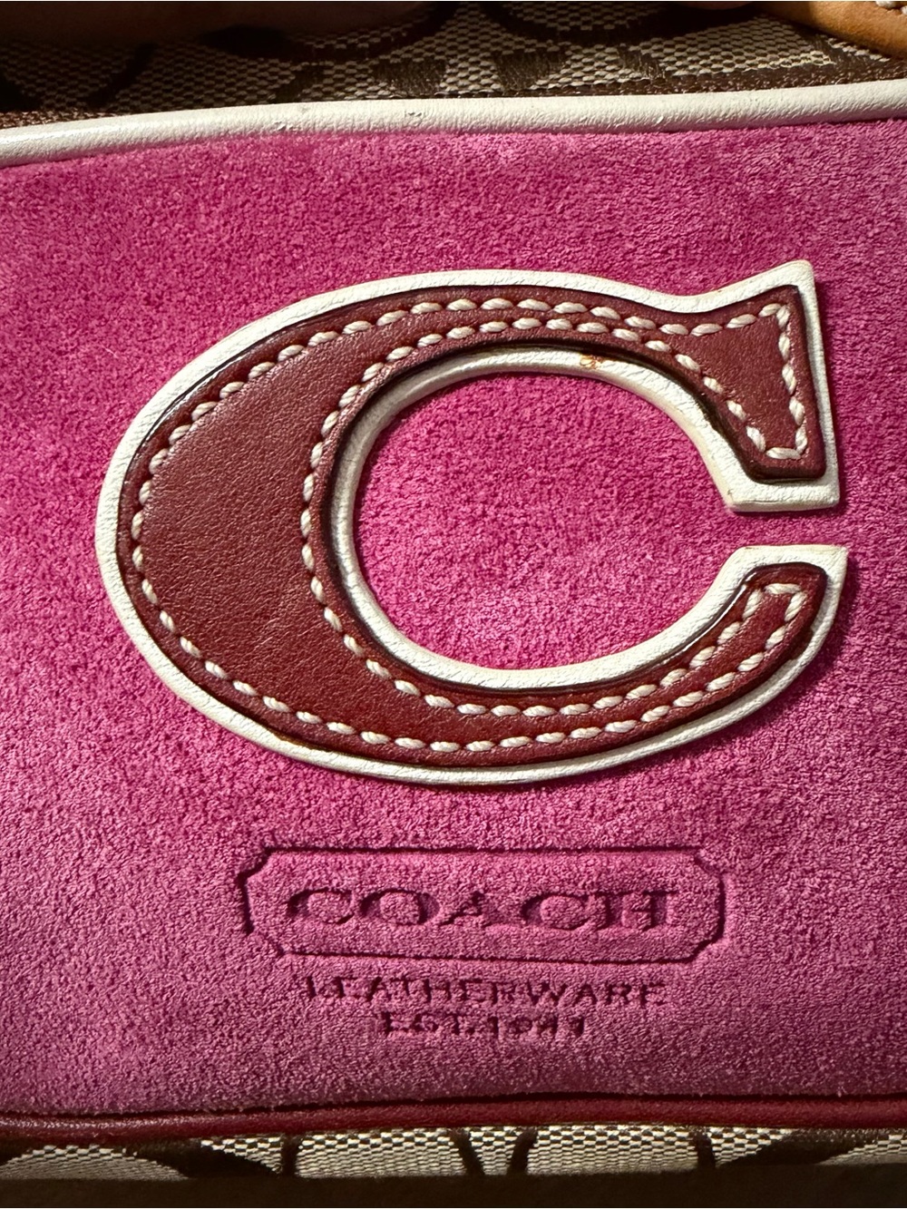 Coach Y2K Rare Signature Monogram & Suede Backpack - Picture 16 of 16